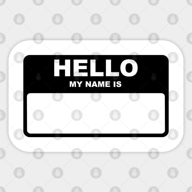 Hello my name is Sticker by rheyes